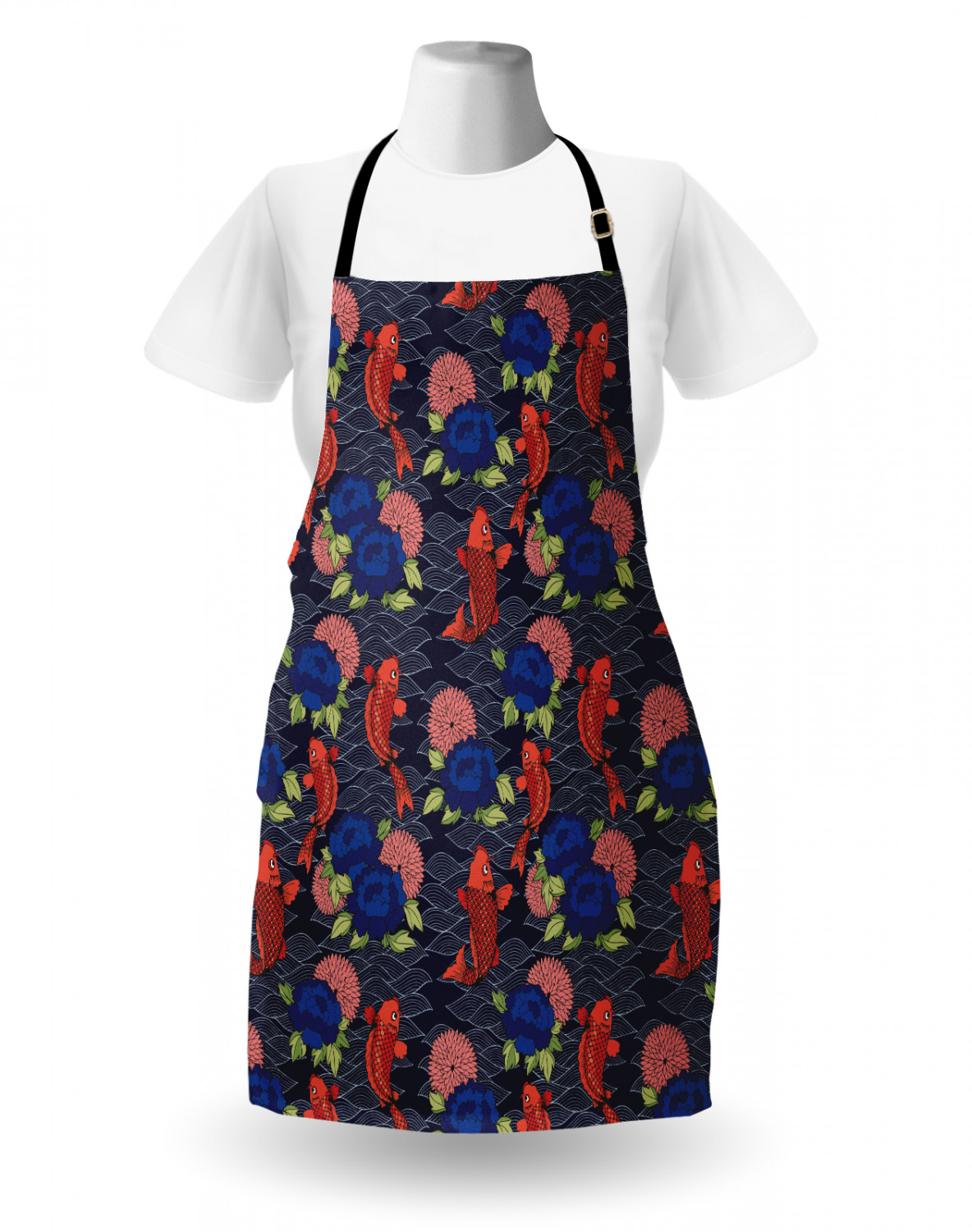 Ambesonne Apron Adjustable Black Strap for Gardening Cooking Standard Size - Picture 41 of 105