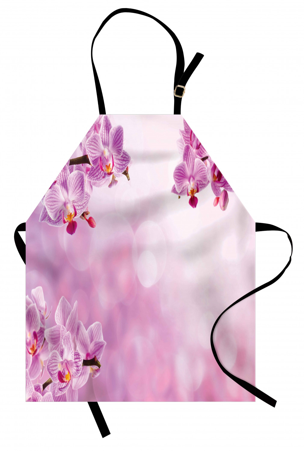 Ambesonne Pinkish Apron Unisex Kitchen Bib with Adjustable Neck Cooking Baking