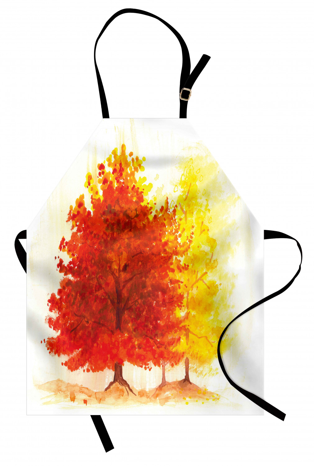 Fall Apron Unisex Kitchen Bib with Adjustable Neck Cooking Ambesonne