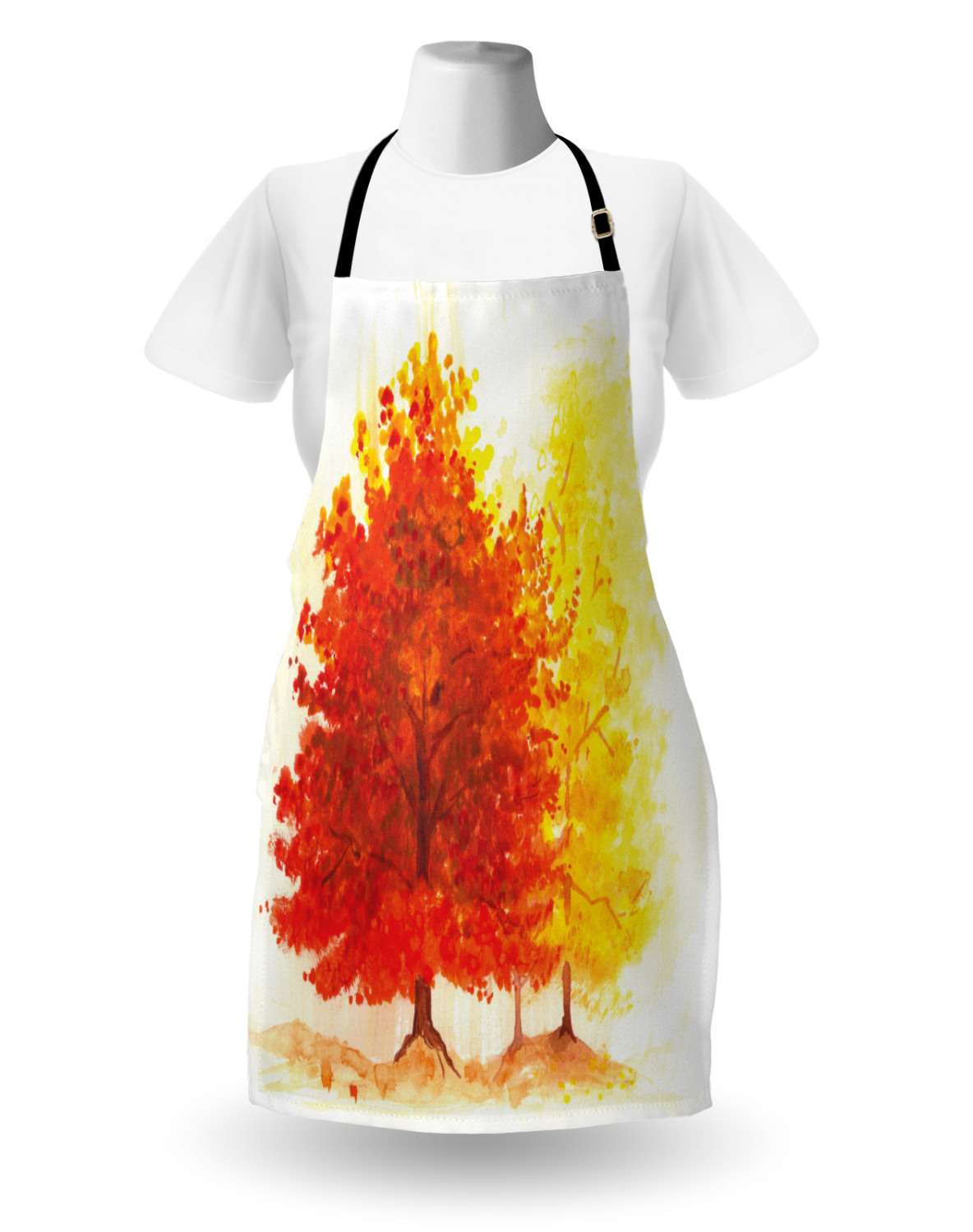 Fall Apron Unisex Kitchen Bib with Adjustable Neck Cooking Ambesonne