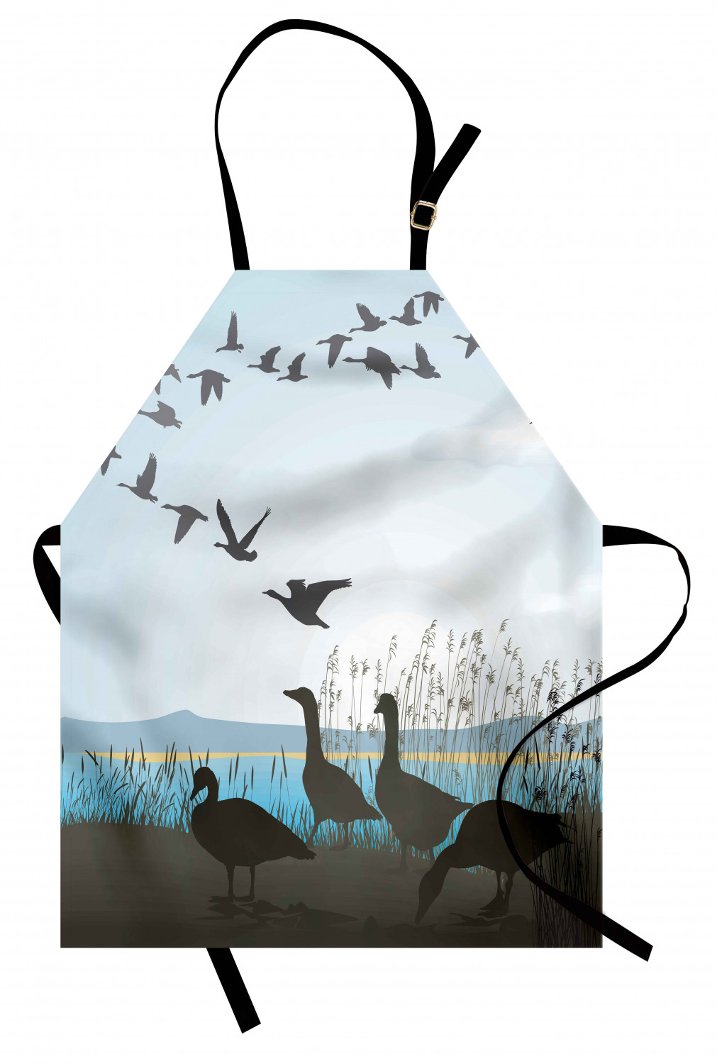 Apron Adjustable Strap for Gardening and Cooking Standard Size Ambesonne