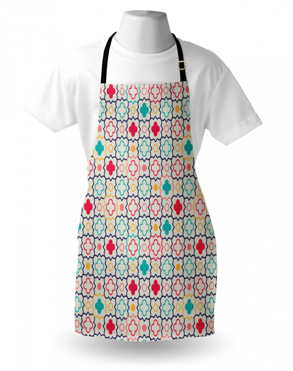 Ambesonne Durable Apron Bib with Adjustable Neck for Cooking Gardening