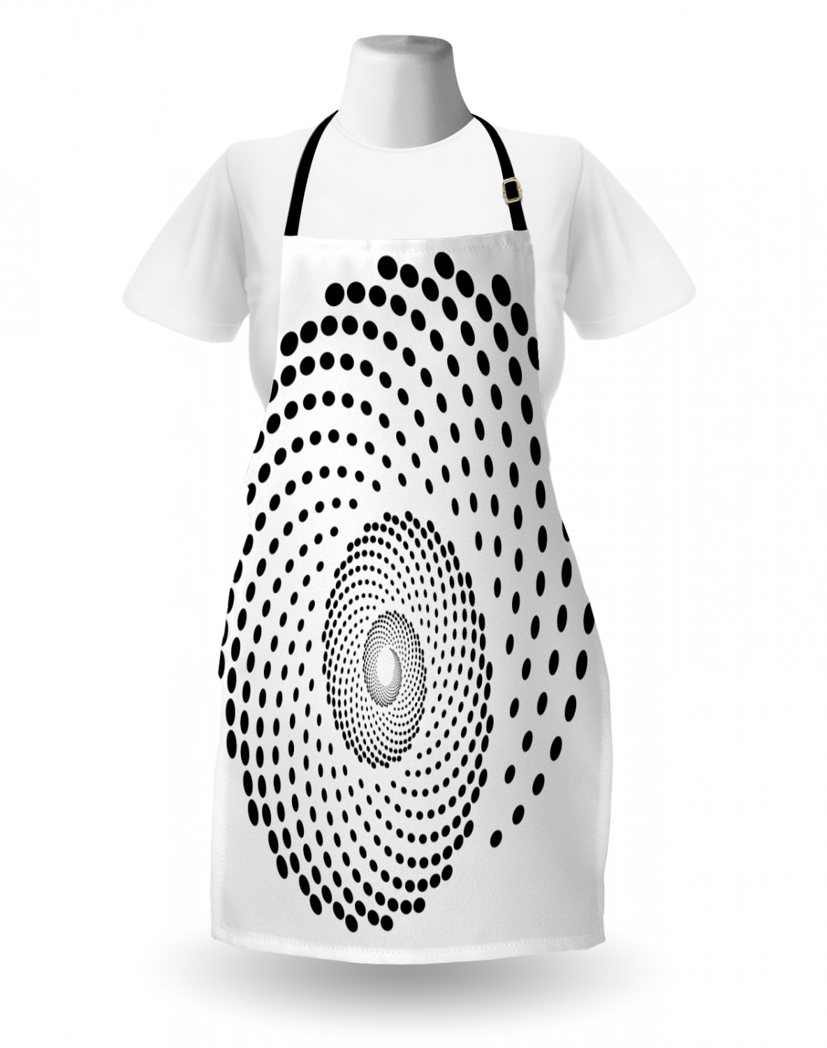 Ambesonne White Apron Unisex Kitchen Bib with Adjustable Neck Cooking Baking