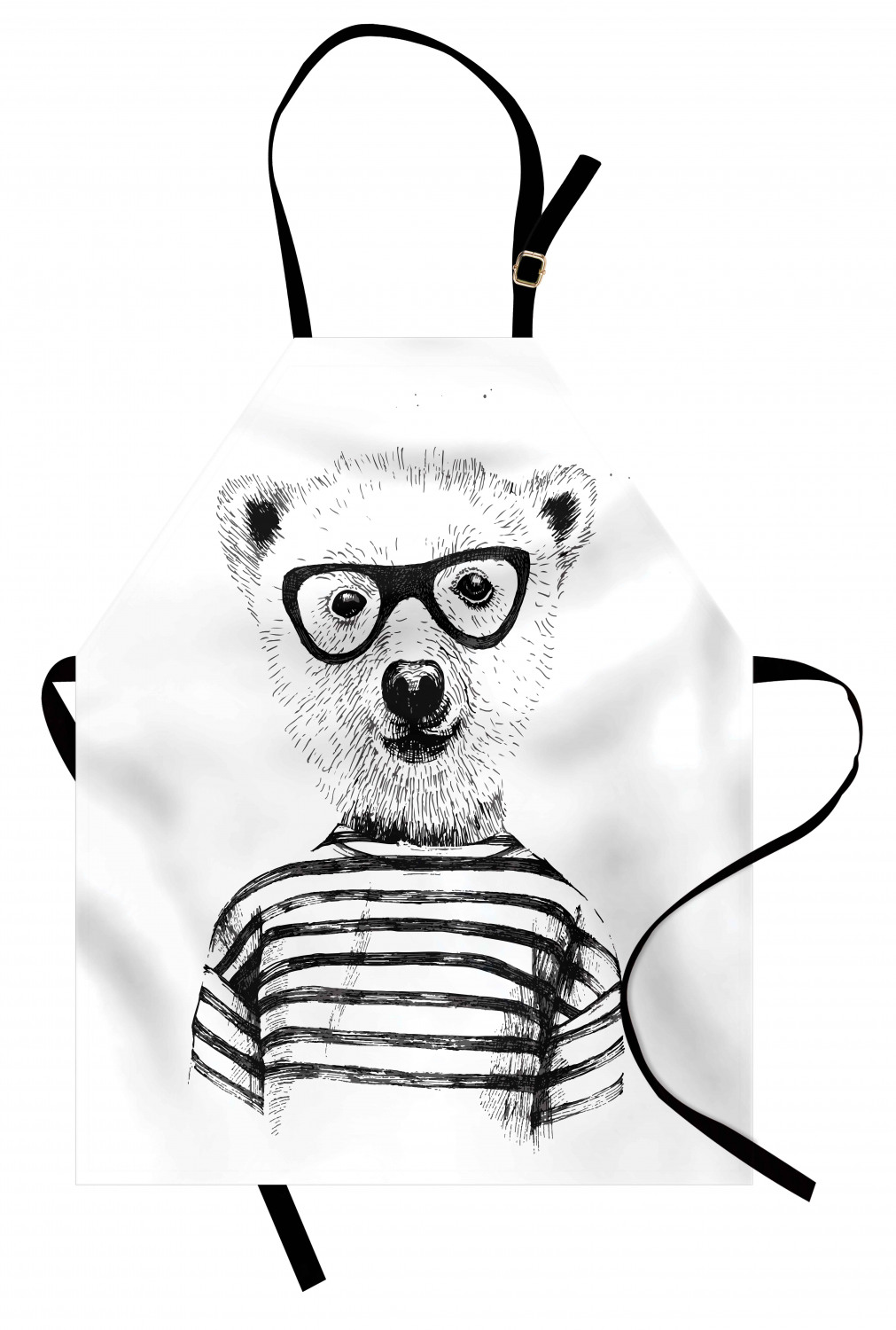 Funny Animal Apron Unisex Kitchen Bib with Adjustable Neck Cooking Baking