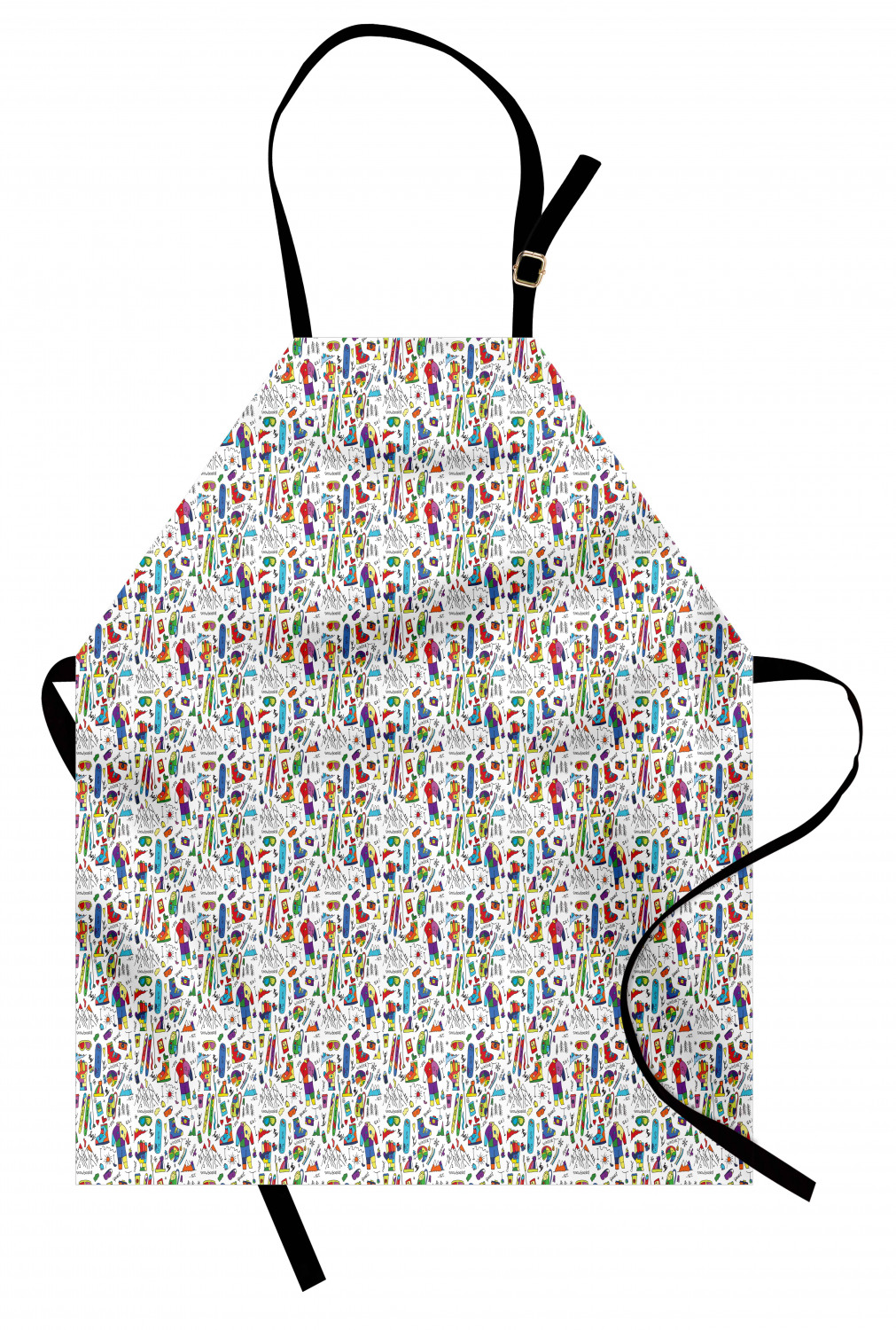 Ambesonne Apron with Adjustable Black Strap for Cooking Unisex Washable