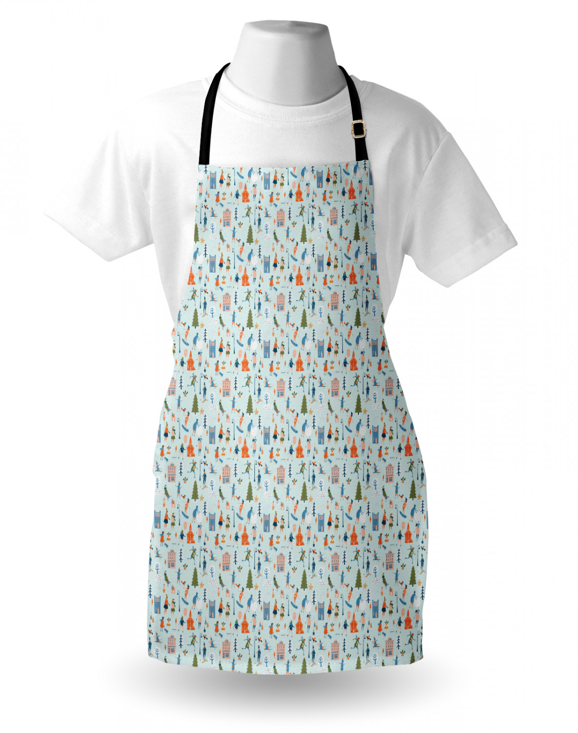 Ambesonne Apron with Adjustable Black Strap for Cooking Unisex Washable