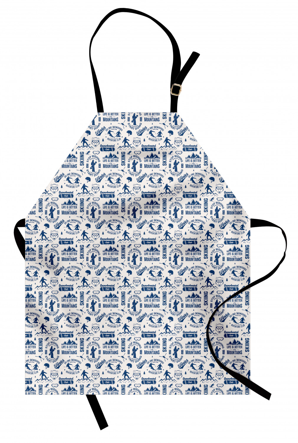 Ambesonne Apron with Adjustable Black Strap for Cooking Unisex Washable