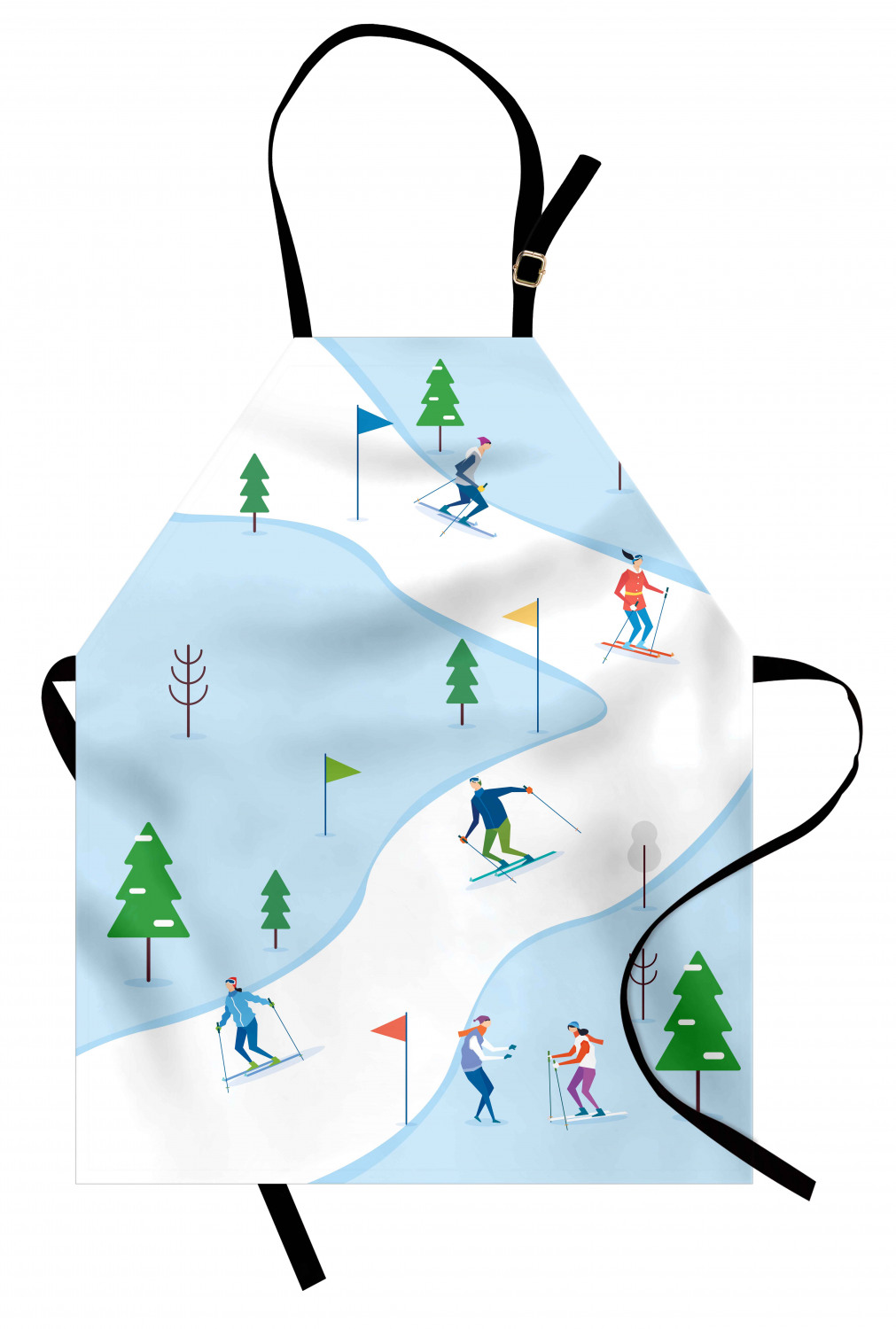 Ambesonne Apron with Adjustable Black Strap for Cooking Unisex Washable