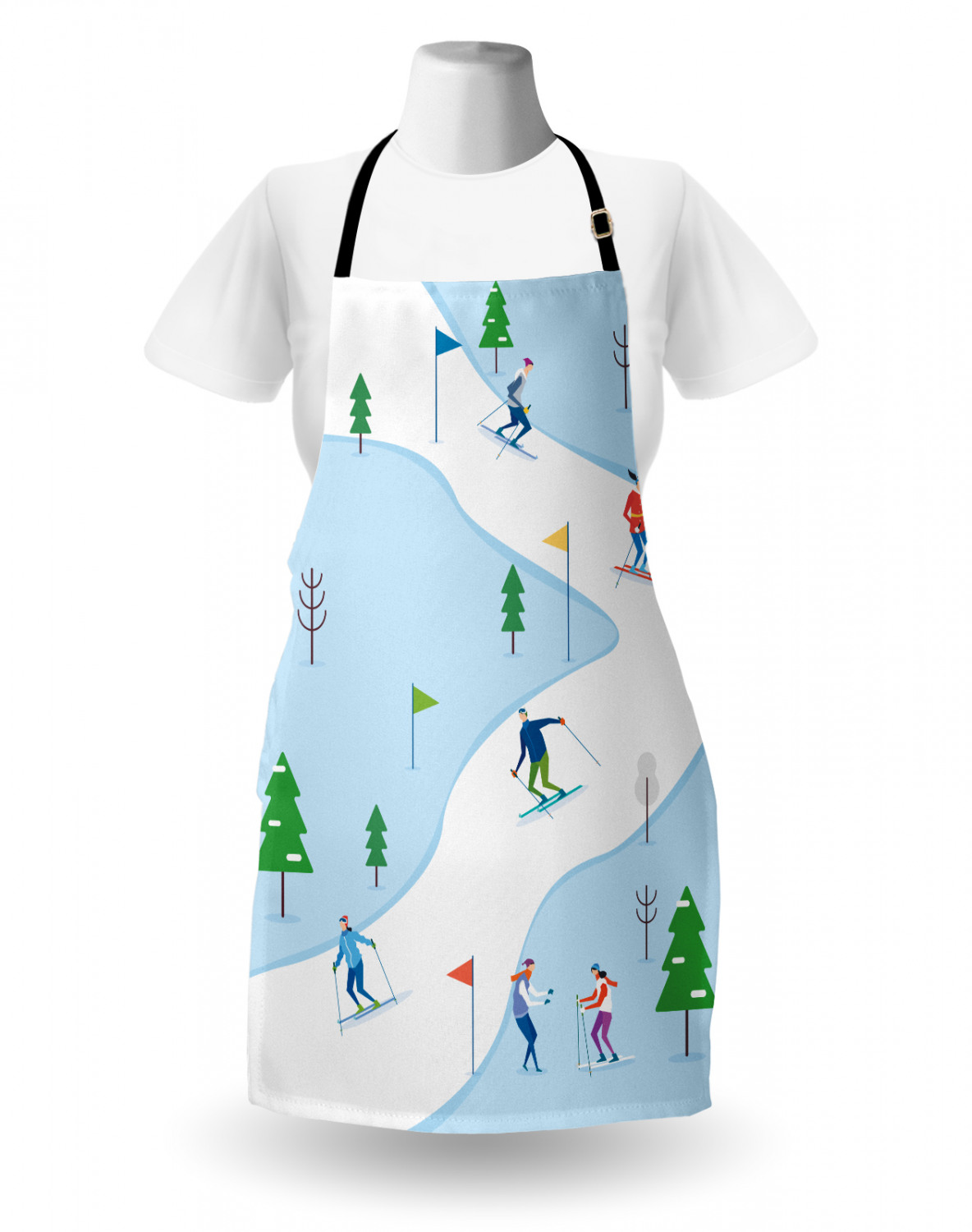 Ambesonne Apron with Adjustable Black Strap for Cooking Unisex Washable