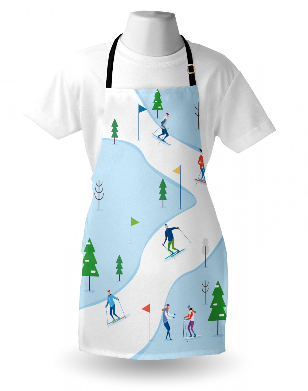 Ambesonne Apron with Adjustable Black Strap for Cooking Unisex Washable