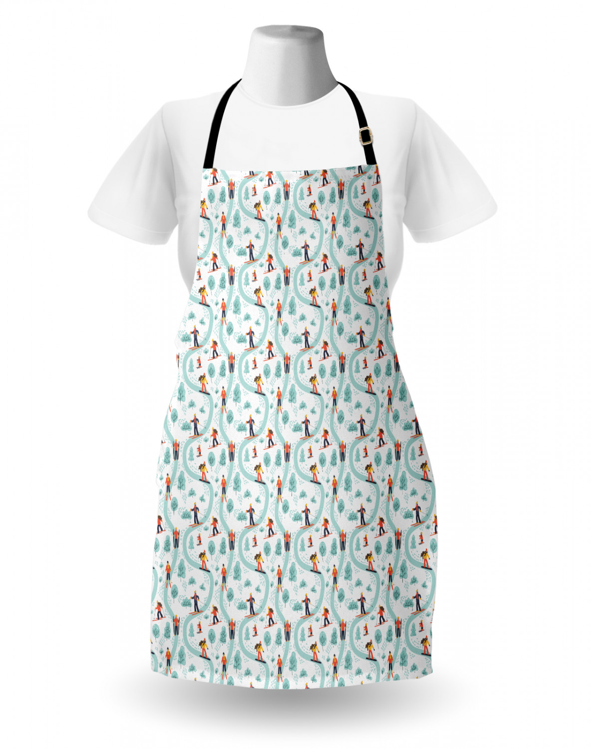 Ambesonne Apron with Adjustable Black Strap for Cooking Unisex Washable