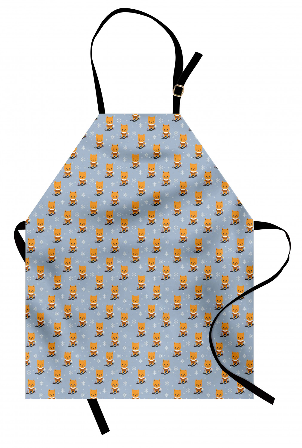 Ambesonne Apron with Adjustable Black Strap for Cooking Unisex Washable