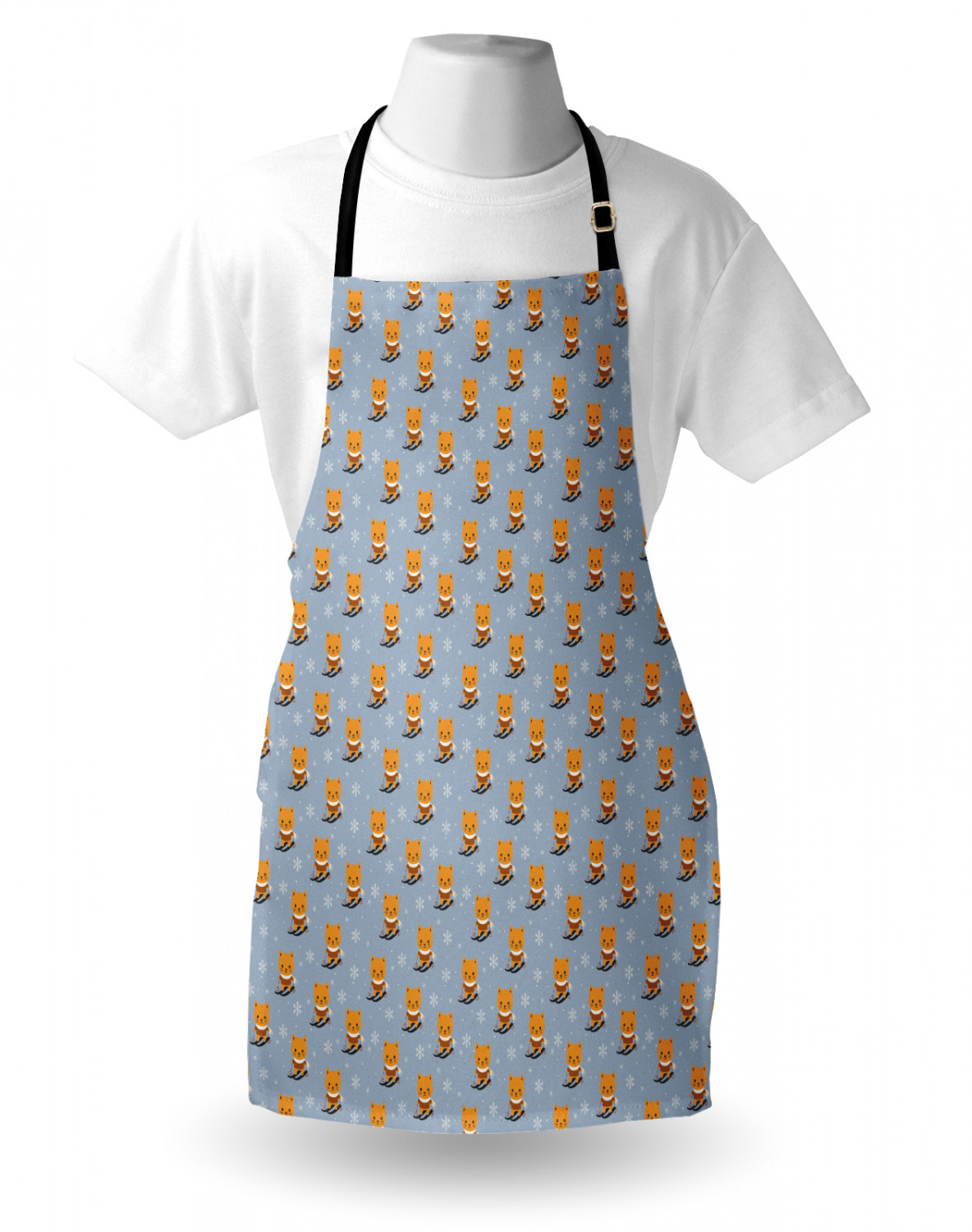 Ambesonne Apron with Adjustable Black Strap for Cooking Unisex Washable