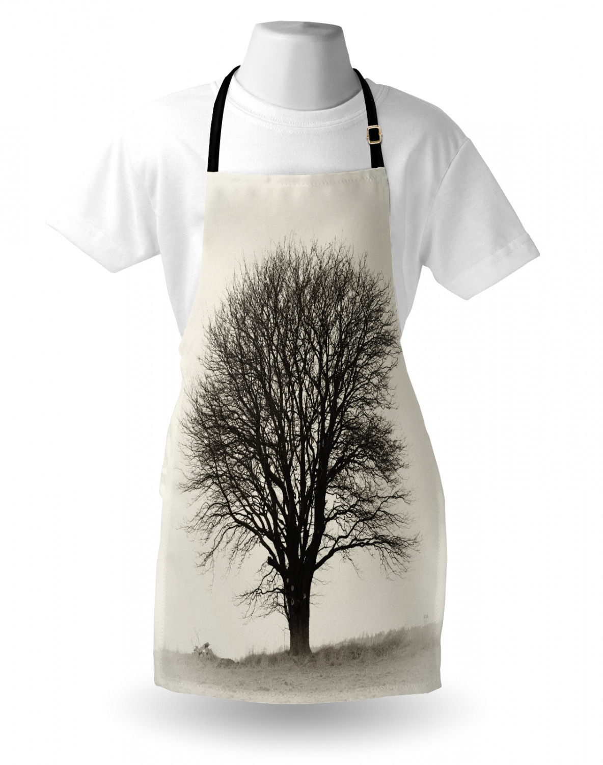 Fall Apron Unisex Kitchen Bib with Adjustable Neck Cooking Ambesonne