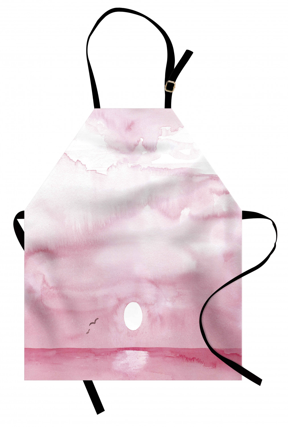 Ambesonne Pinkish Apron Unisex Kitchen Bib with Adjustable Neck Cooking Baking