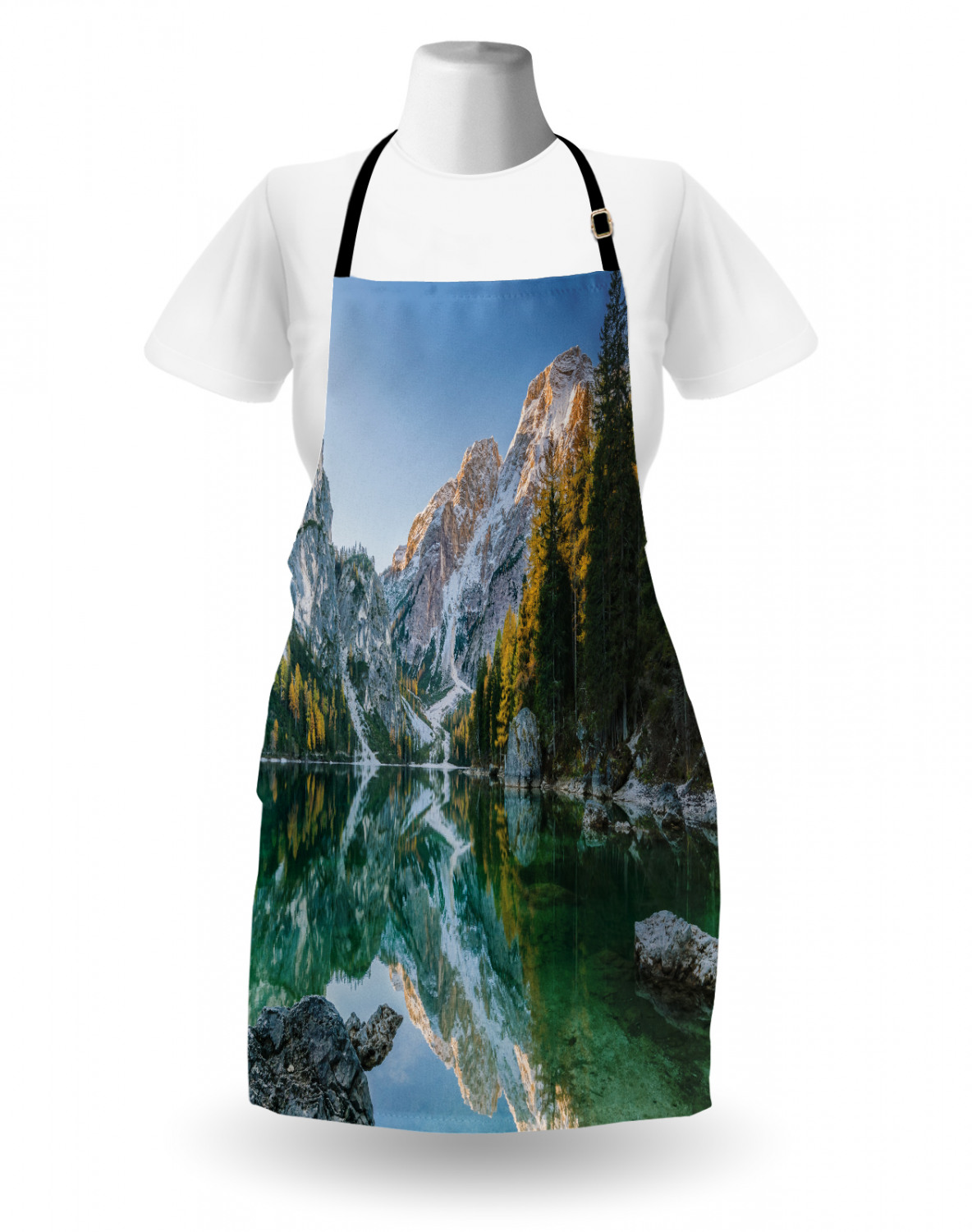 Fall Apron Unisex Kitchen Bib with Adjustable Neck Cooking Ambesonne