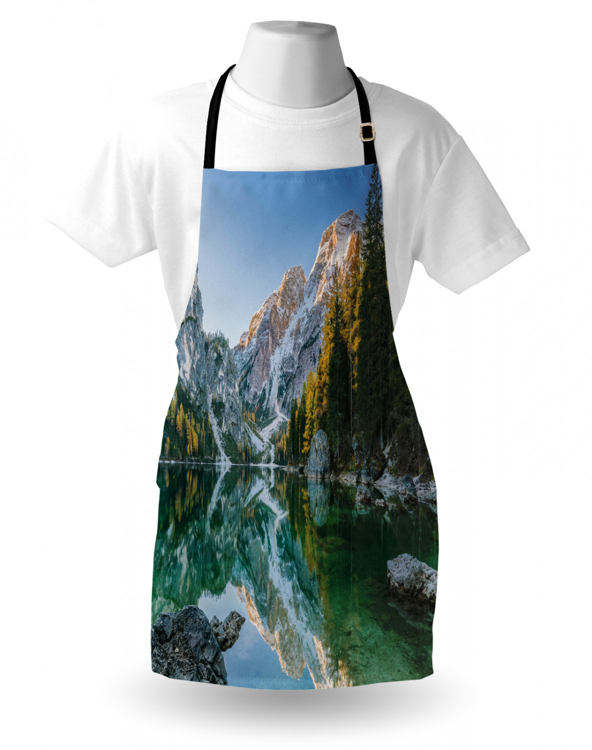 Fall Apron Unisex Kitchen Bib with Adjustable Neck Cooking Ambesonne