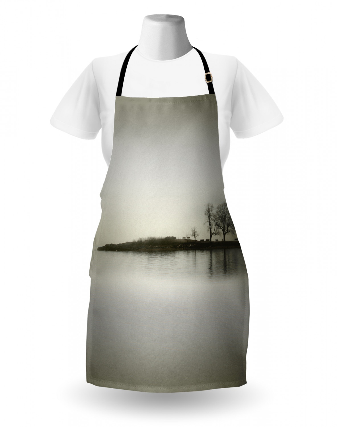 Fall Apron Unisex Kitchen Bib with Adjustable Neck Cooking Ambesonne