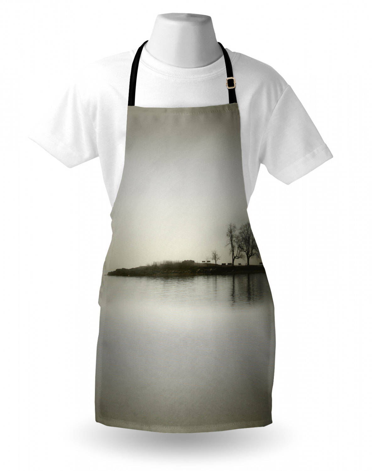 Fall Apron Unisex Kitchen Bib with Adjustable Neck Cooking Ambesonne