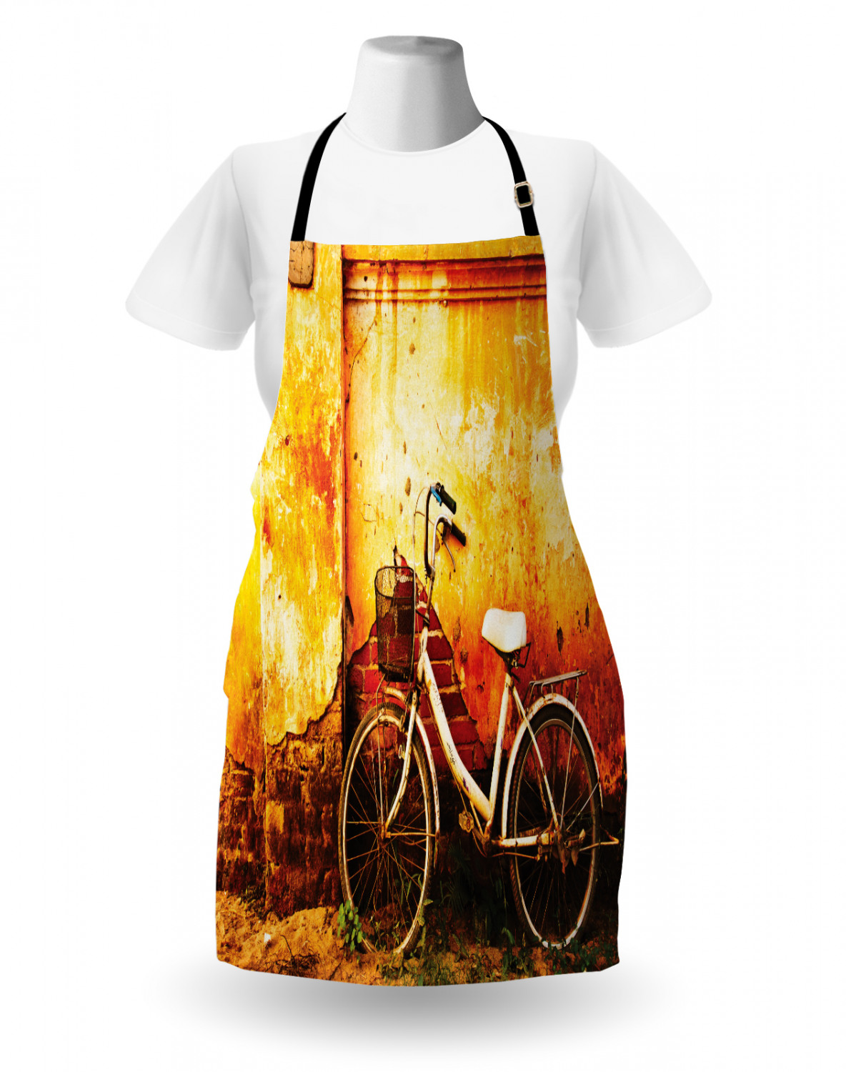 Motorcycle Apron Unisex Kitchen Bib with Adjustable Neck for Cooking Gardening