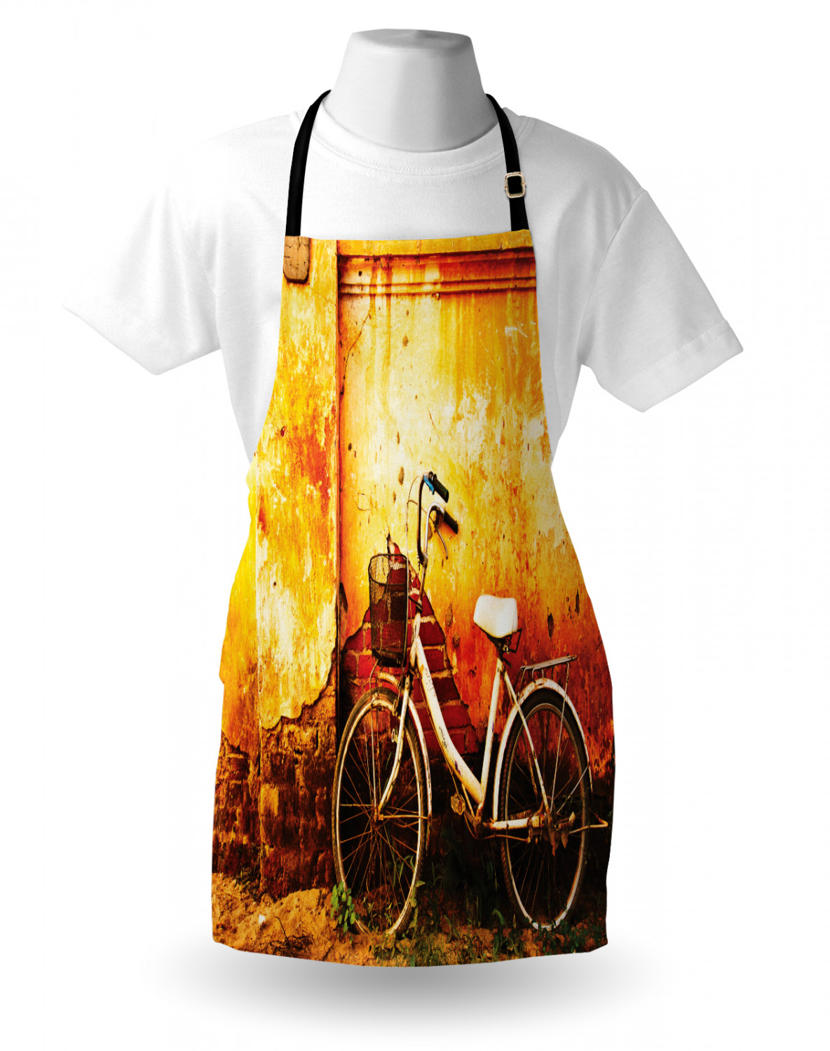 Motorcycle Apron Unisex Kitchen Bib with Adjustable Neck for Cooking Gardening