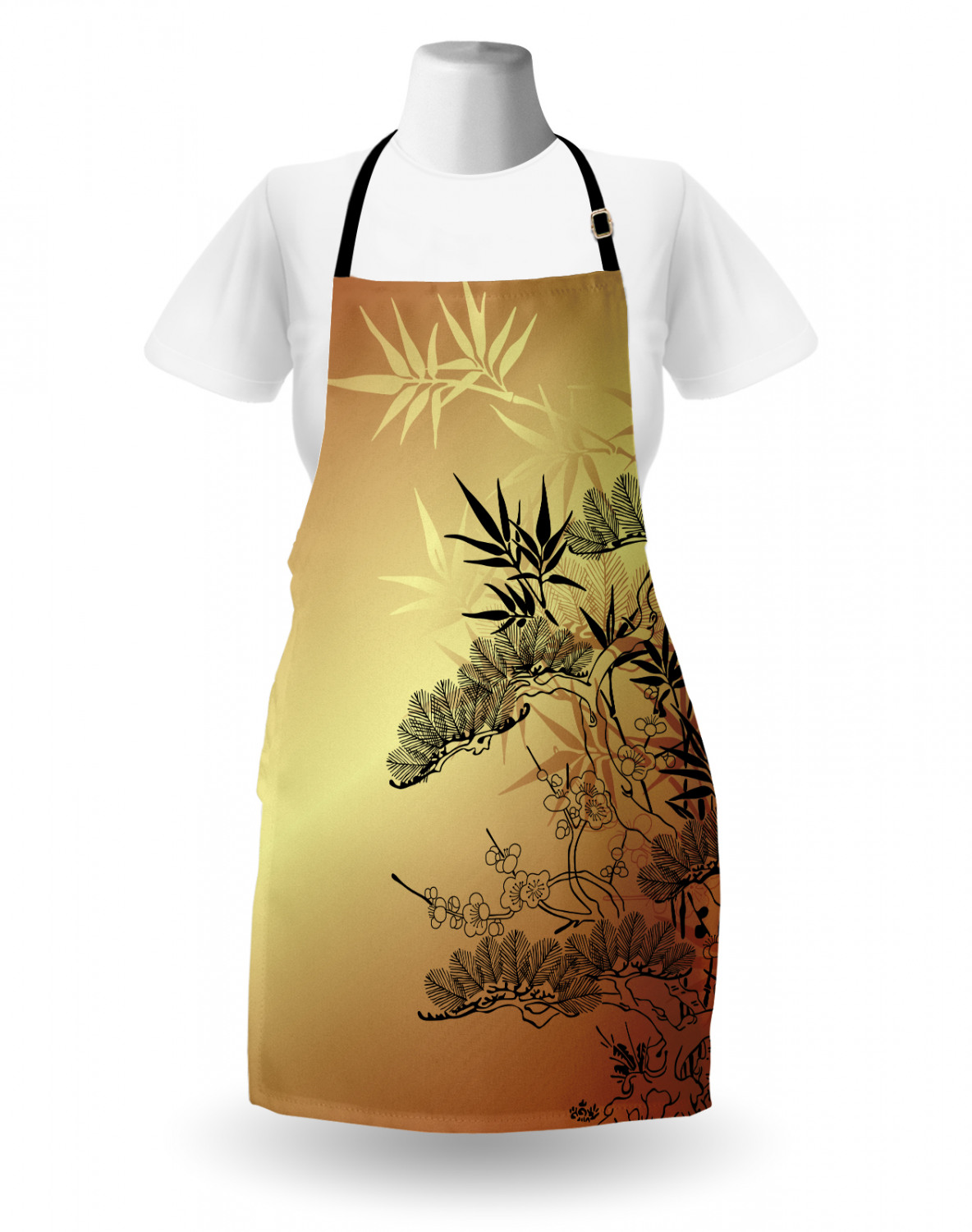 Ambesonne Unisex Apron with Adjustable Neck for Gardening Cooking