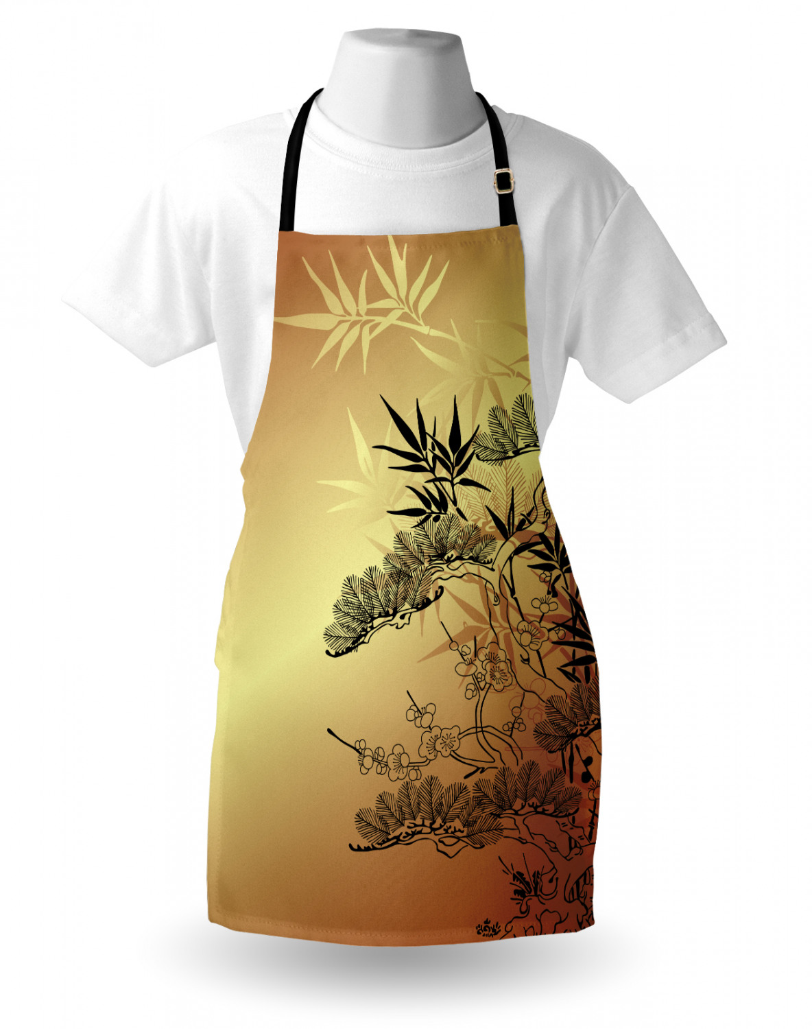 Ambesonne Unisex Apron with Adjustable Neck for Gardening Cooking