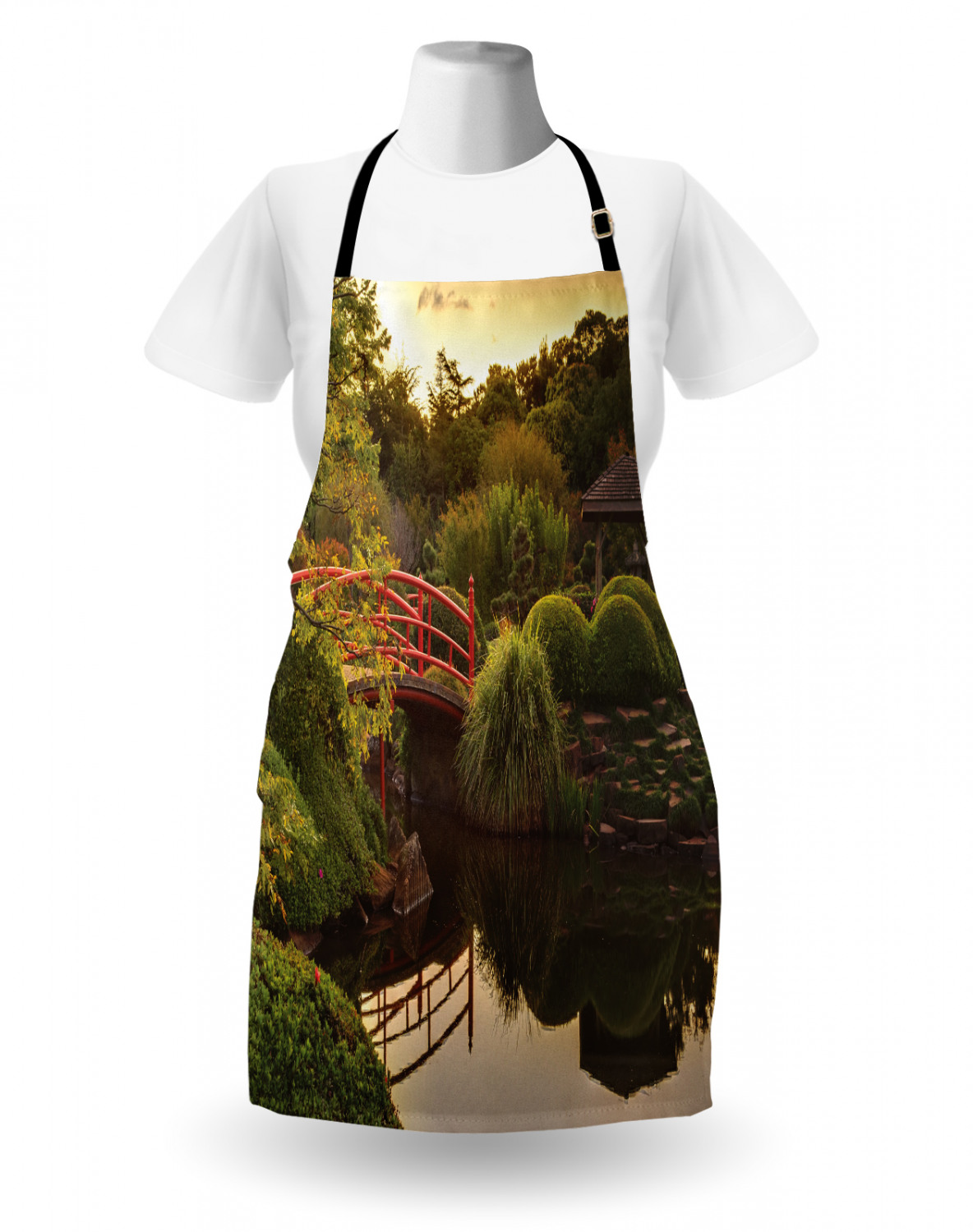 Ambesonne Unisex Apron with Adjustable Neck for Gardening Cooking