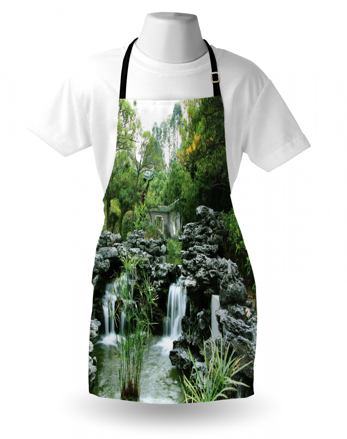 Ambesonne Unisex Apron with Adjustable Neck for Gardening Cooking