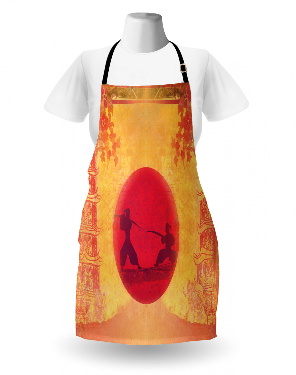 Ambesonne Unisex Apron with Adjustable Neck for Gardening Cooking