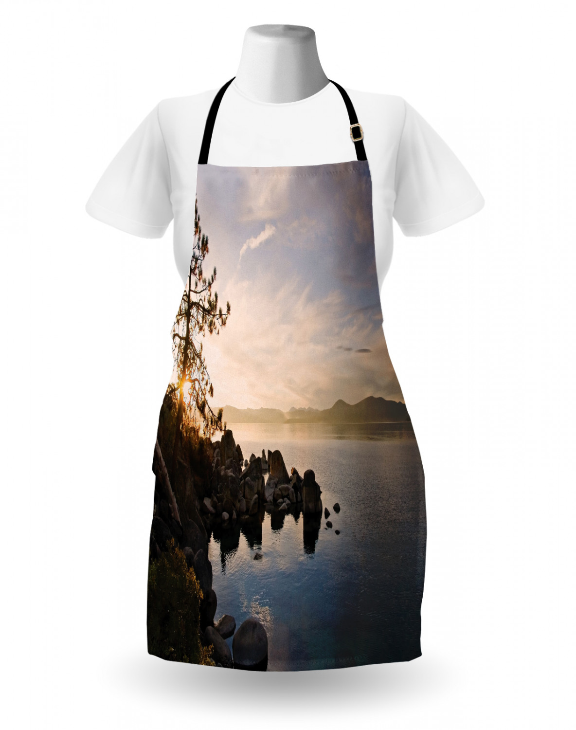 Ambesonne Unisex Apron with Adjustable Neck for Gardening Cooking