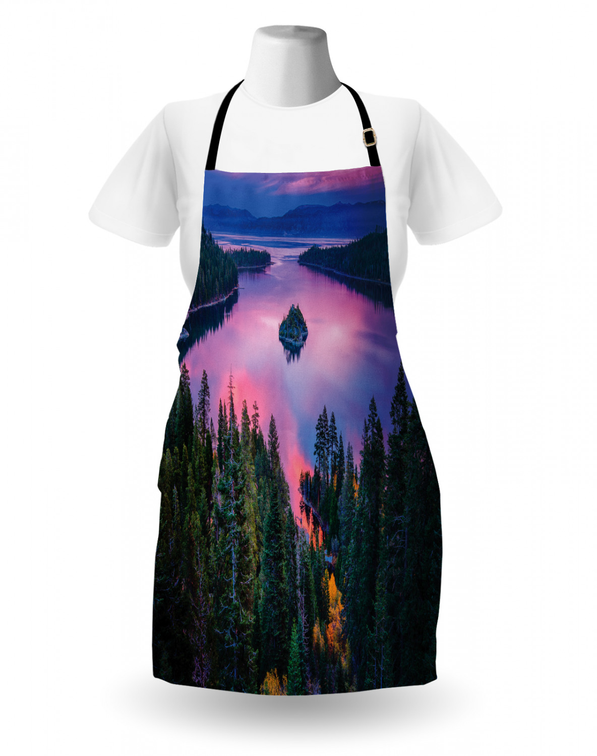 Ambesonne Unisex Apron with Adjustable Neck for Gardening Cooking