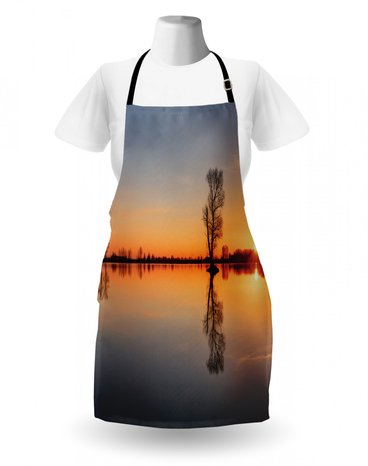 Ambesonne Unisex Apron with Adjustable Neck for Gardening Cooking