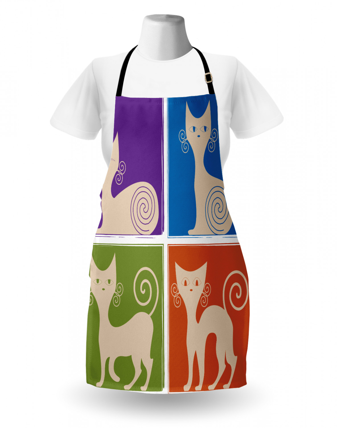 Ambesonne Unisex Apron with Adjustable Neck for Gardening Cooking