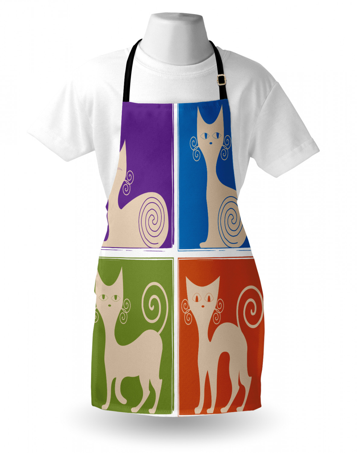 Ambesonne Unisex Apron with Adjustable Neck for Gardening Cooking