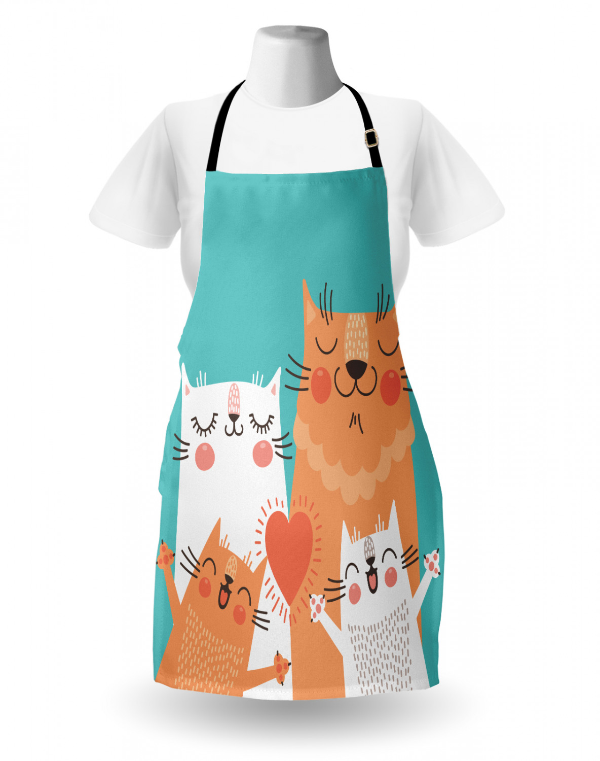 Ambesonne Durable Apron Bib with Adjustable Neck for Cooking Gardening