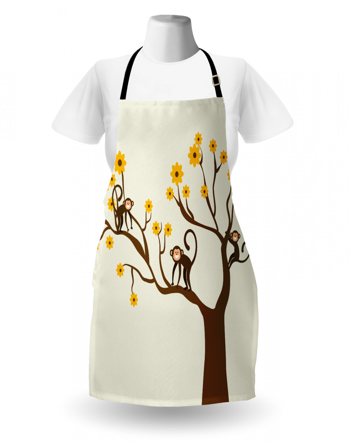 Ambesonne Unisex Apron with Adjustable Neck for Gardening Cooking