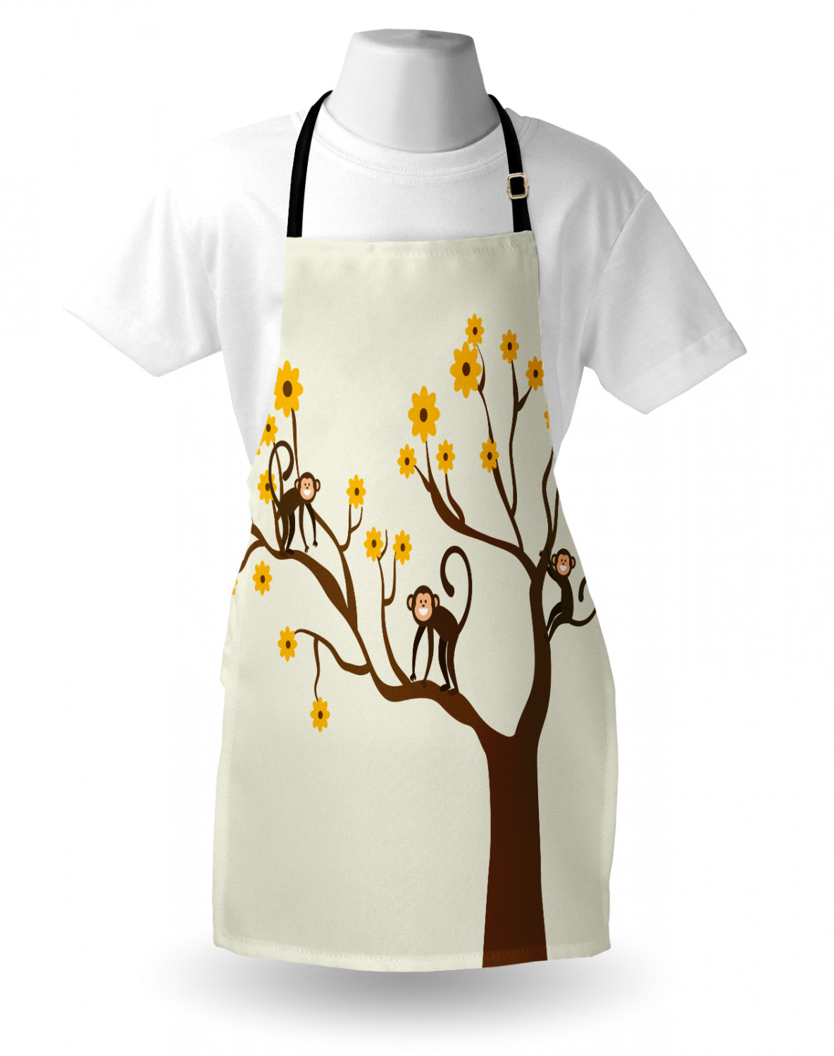 Ambesonne Unisex Apron with Adjustable Neck for Gardening Cooking