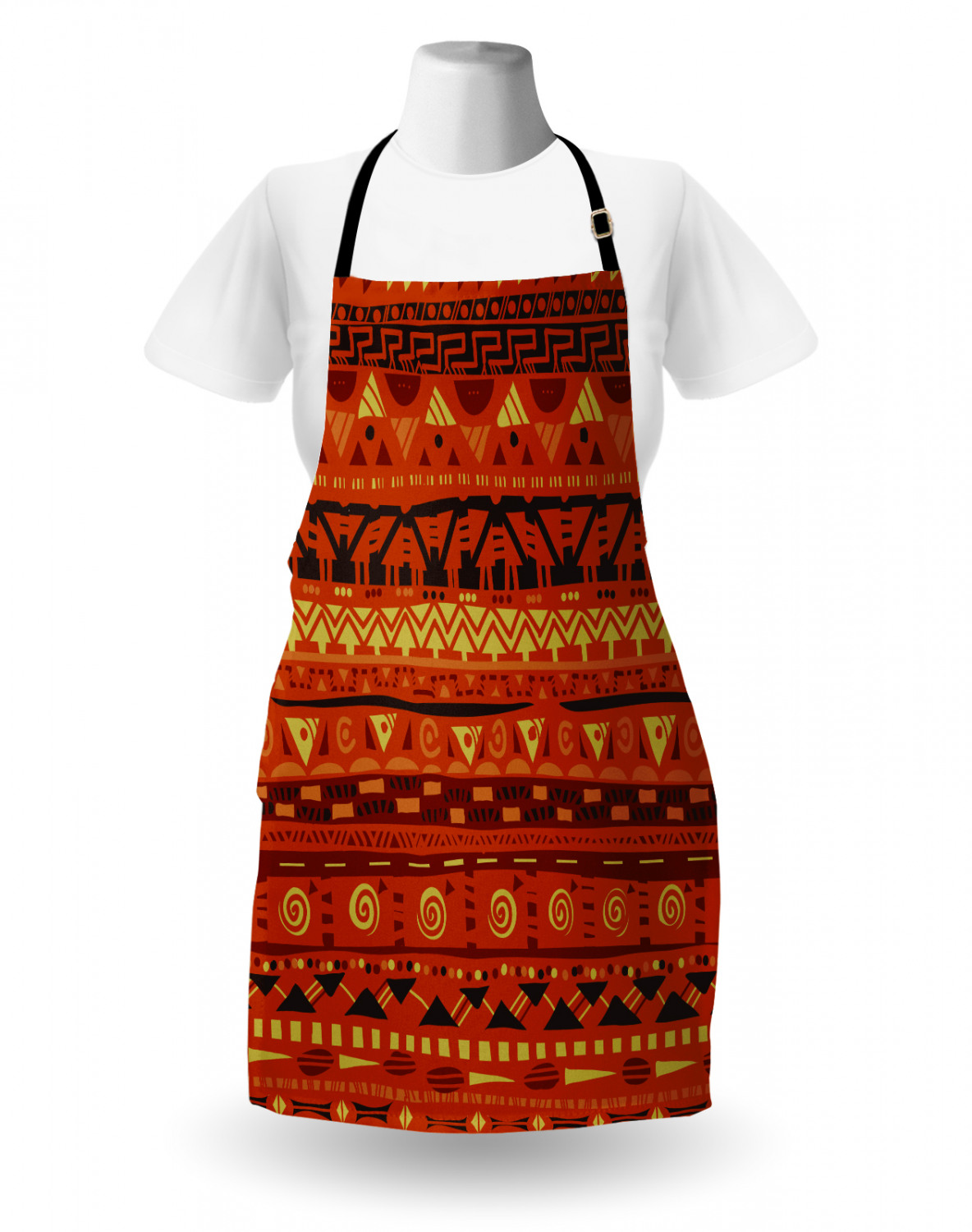 African Tribal Apron Unisex Kitchen Bib with Adjustable Neck Cooking
