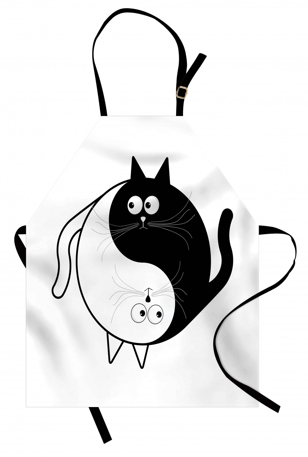 Ambesonne Cat Apron Unisex Kitchen Bib with Adjustable Neck Cooking Baking