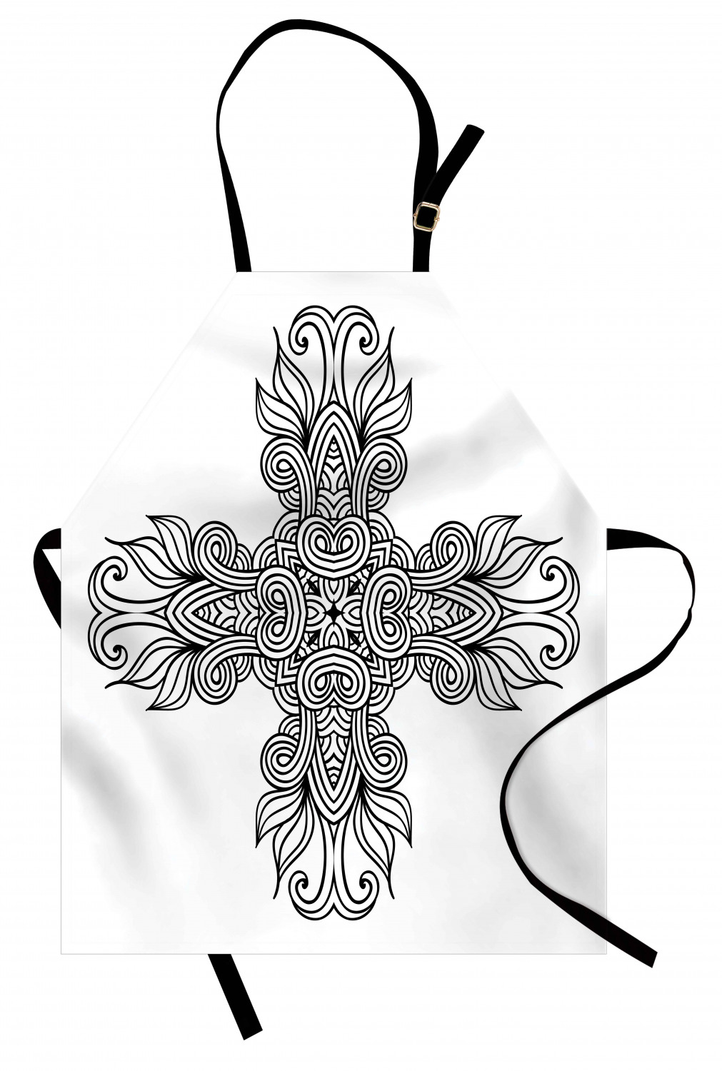 Ambesonne Durable Apron Bib with Adjustable Neck for Cooking Gardening