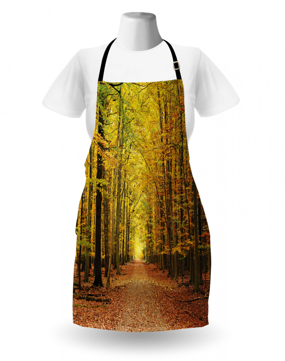 Ambesonne Durable Apron Bib with Adjustable Neck for Cooking Gardening