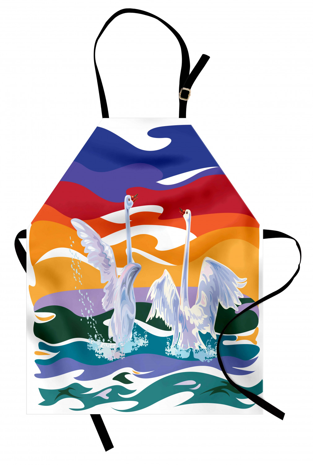 Ambesonne Unisex Apron with Adjustable Neck for Gardening Cooking