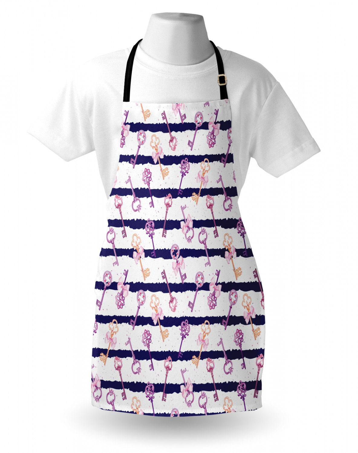 Ambesonne Retro Apron Unisex Kitchen Bib with Adjustable Neck Cooking Baking