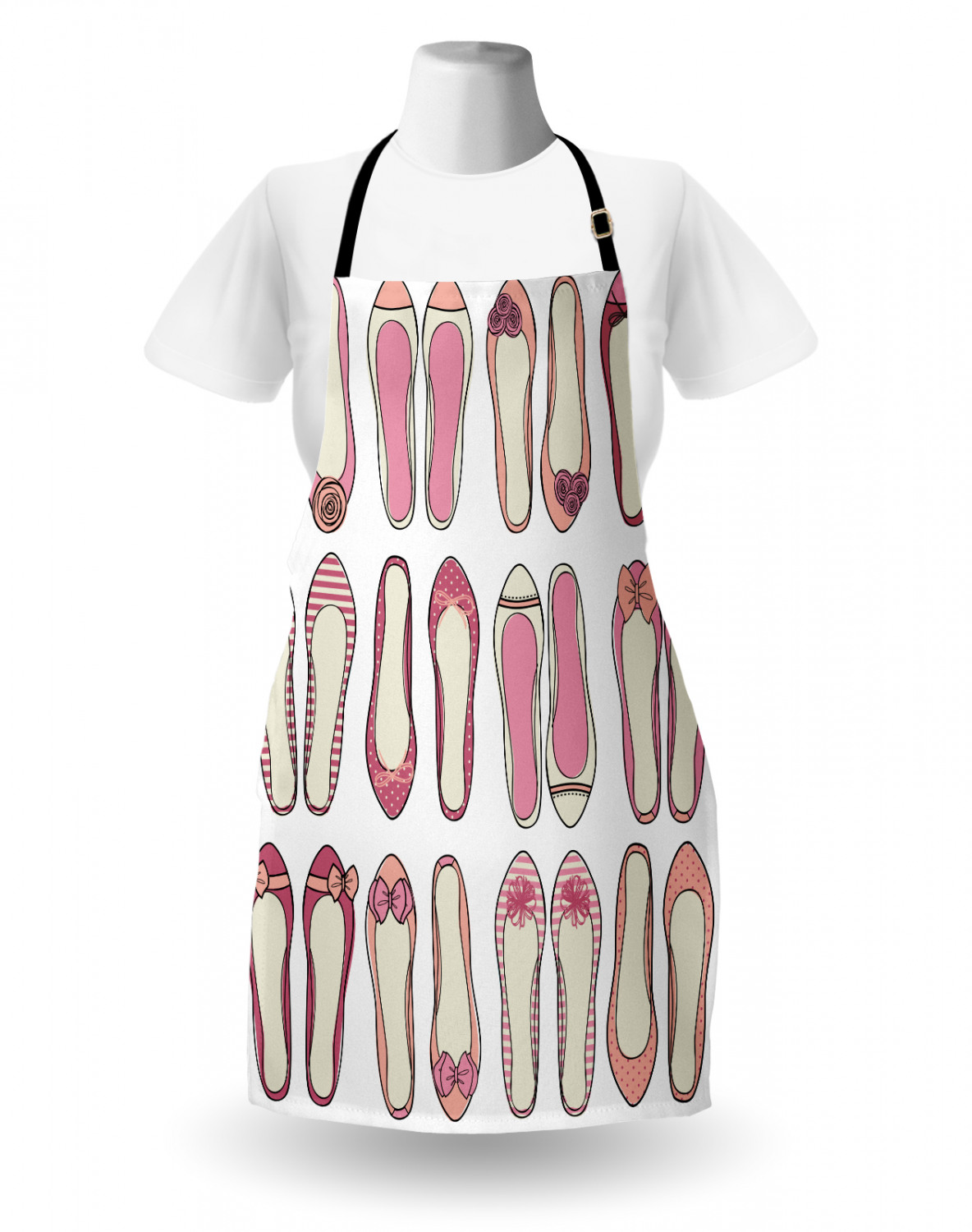 Ambesonne Retro Apron Unisex Kitchen Bib with Adjustable Neck Cooking Baking