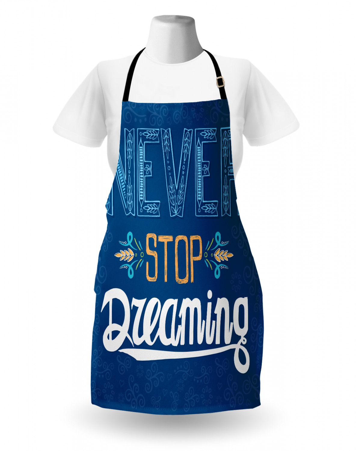 Ambesonne Durable Apron Bib with Adjustable Neck for Cooking Gardening