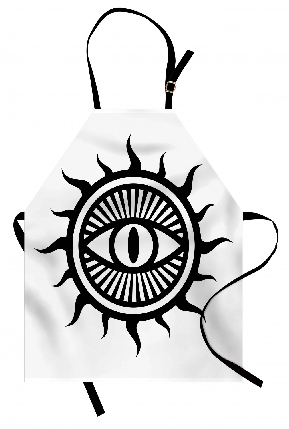 Ambesonne White Apron Unisex Kitchen Bib with Adjustable Neck Cooking Baking