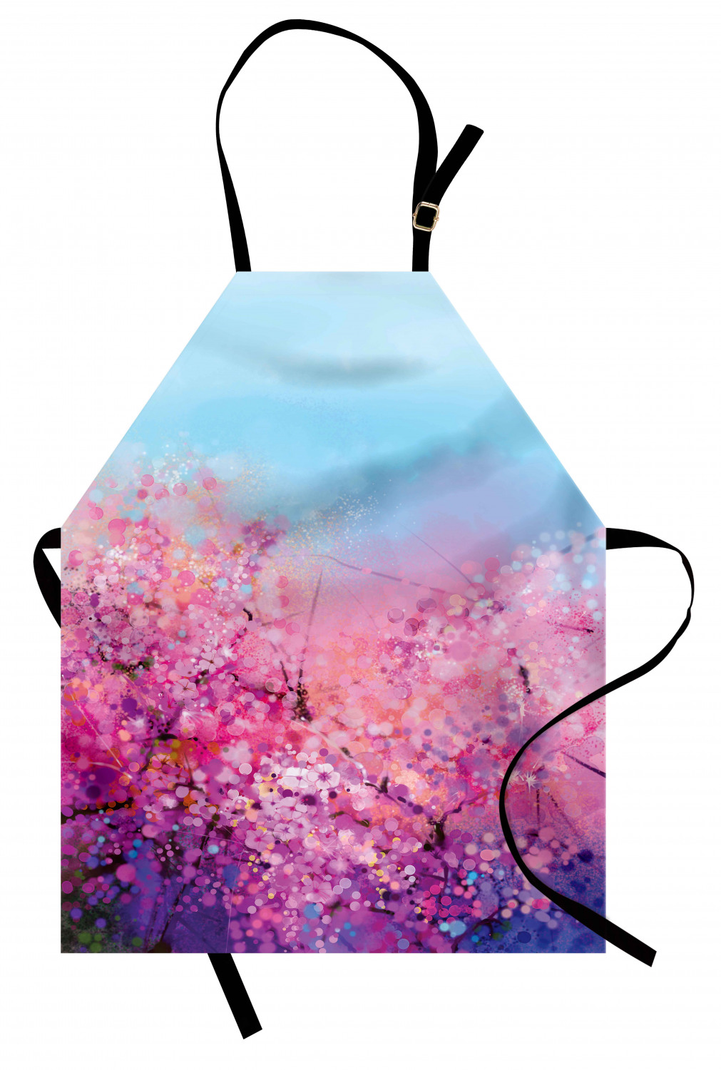 Ambesonne Cherry Blossom Kids Apron Boys Girls Apron Bib Cooking & Painting