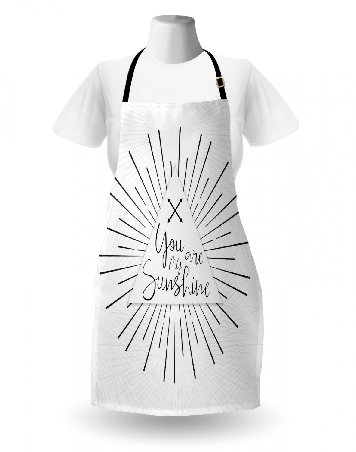 Ambesonne White Apron Unisex Kitchen Bib with Adjustable Neck Cooking Baking