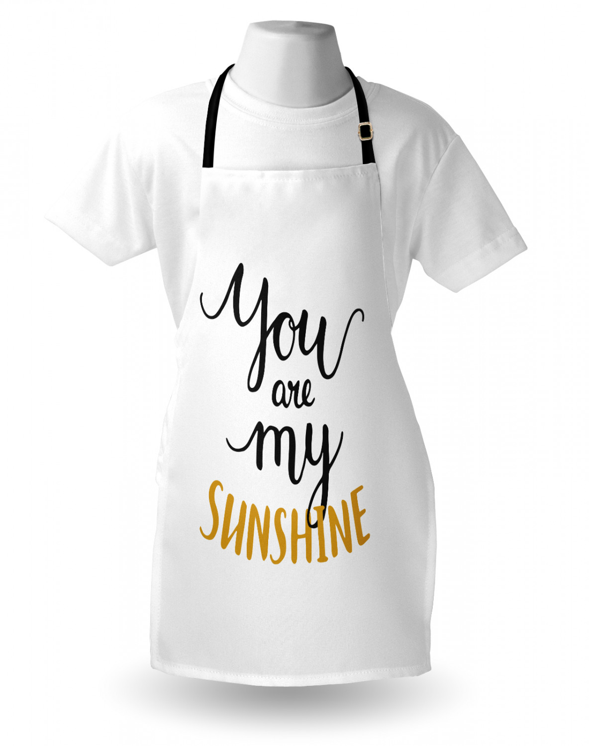 Ambesonne White Apron Unisex Kitchen Bib with Adjustable Neck Cooking Baking